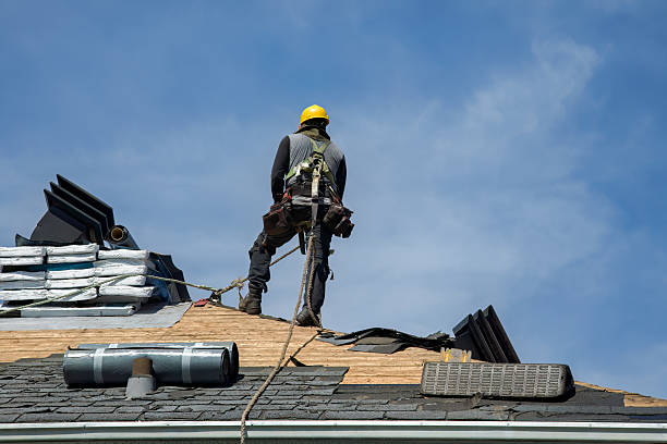 Professional Storm Damage Roof Repair technician working in Marietta, IL